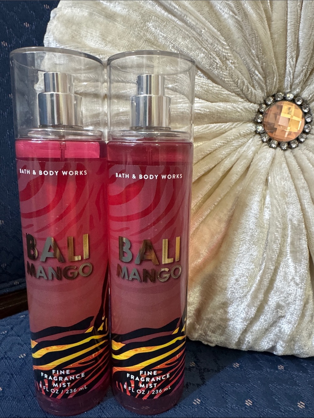 Bath & Body Works Bali Mango Fine Fragrance Mist - Pink & Gold Accents
